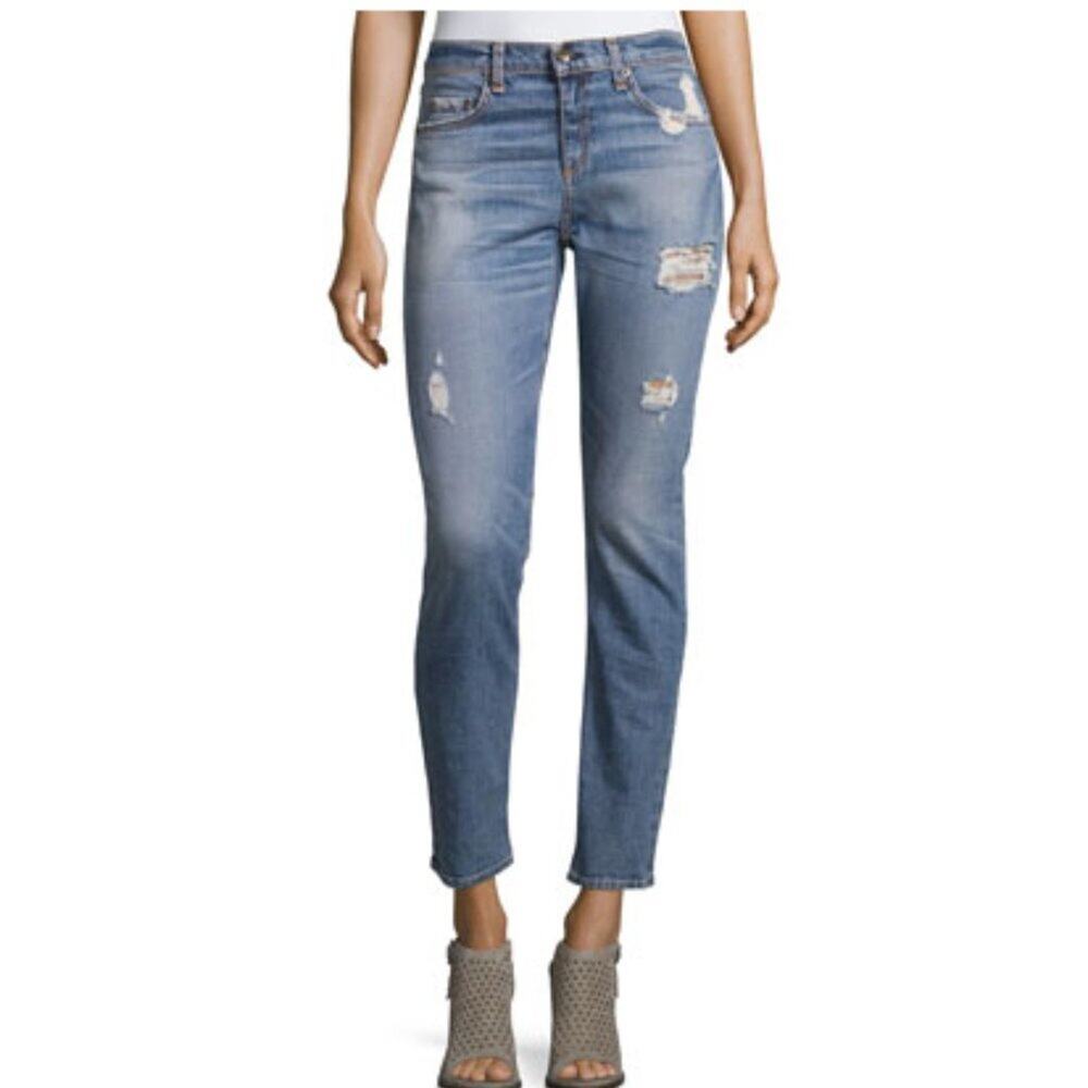 NWT Barneys NY rag & bone JEAN Dre Distressed Ankle Jeans in Atwater sz 23